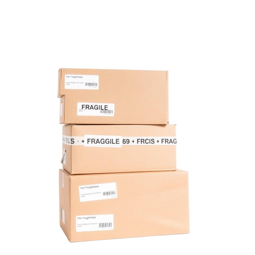 Neatly packed moving boxes